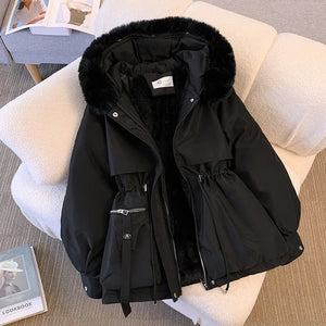 Comfy Family Addie™ - Women's Furry Winter Coat Black / M