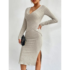 Comfy Family Alvia - Elegant Ribbed Dress