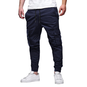 Comfy Family Archer Men's Slim Fit Cargo Pants – Smart & Casual, Stylish Everyday Wear Navy Blue / S