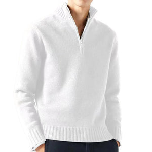 Comfy Family Archer - Quarter Zip Turtleneck Sweater White / XL