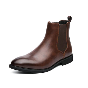 Comfy Family Ashford™ - Men's Chelsea Leather Boots Brown / 38