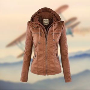 Comfy Family Aurela - Women's Leather Jacket Brown / XS