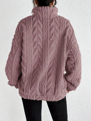 Comfy Family Aurora - Plush Knit Zipper Pullover