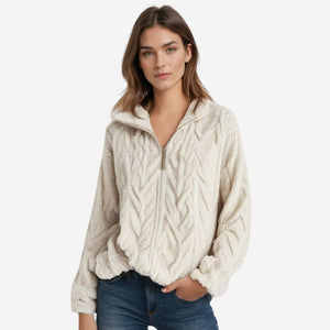 Comfy Family Aurora - Plush Knit Zipper Pullover