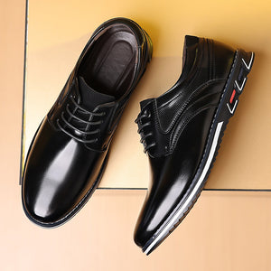 Comfy Family Beckett™ - Men's Leather Formal Shoes Black / 38