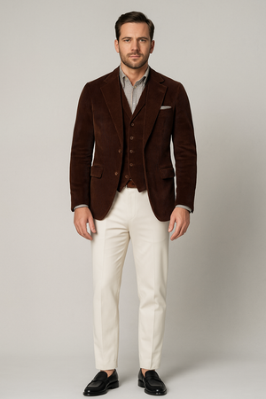 Comfy Family Benedict - Vintage Blazer & Waistcoat Chestnut Brown / S