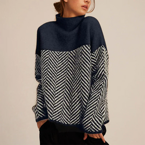 Comfy Family Blumea - Herringbone Sweater Navy Blue / S