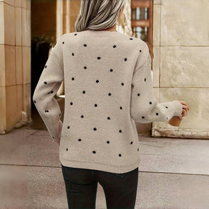 Comfy Family Calista - Knitted Polka Dot Sweater