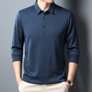 Comfy Family Camden - Buttoned Long Sleeve Polo Navy Blue / M