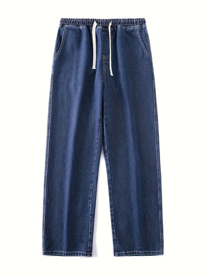 Comfy Family Canyon - Loose Cotton Denim Pants Royal Blue / XS