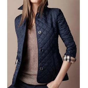 Comfy Family Celeste - Quilted Button Jacket Navy Blue / S