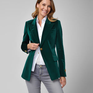 Comfy Family Chloe - Velvet Blazer Emerald Green / S