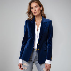 Comfy Family Chloe - Velvet Blazer Navy Blue / S