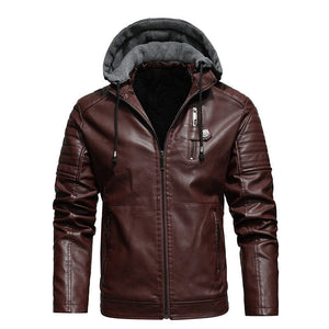 Comfy Family Comfy® Men Leather Jacket Burgundy / L