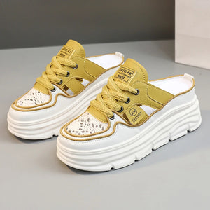 Comfy Family Cuenca™ - Comfortable Platform Trainers Yellow / 35