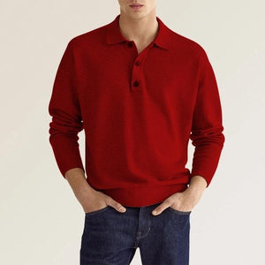 Comfy Family Ellington - Elegant Long Sleev Polo Red / S