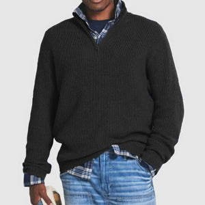 Comfy Family Finn - Essential Zip Collar Sweater Black / S