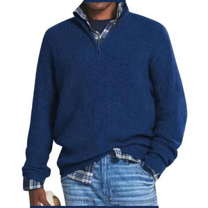 Comfy Family Finn - Essential Zip Collar Sweater Royal Blue / S