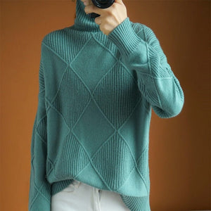 Comfy Family Joline™ - Elegant Turtleneck Sweater Teal / S