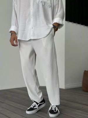 Comfy Family Kendrick - Relaxed Pleated Pant White / S