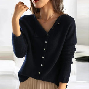 Comfy Family Lana™ - Cozy Buttoned Knit Black / S