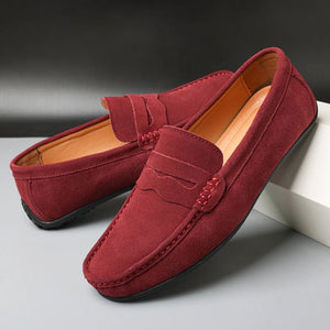 Comfy Family Le Dreux Suede Loafers Wine Red / 5