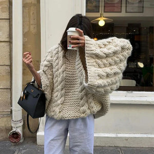 Comfy Family Marlowe - Oversized Knitted Sweater White / S