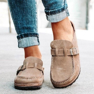 Comfy Family Medo™ - Suede Moccasin Sandals Apricot / 35