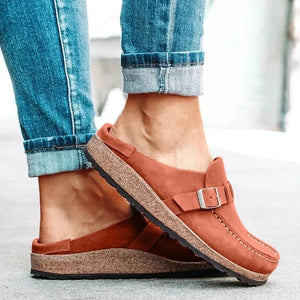 Comfy Family Medo™ - Suede Moccasin Sandals Orange / 35