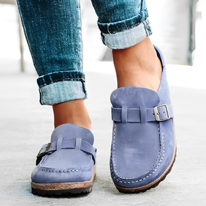 Comfy Family Medo™ - Suede Moccasin Sandals Purple / 35