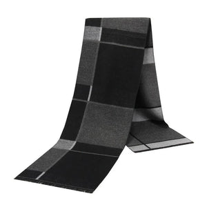 Comfy Family Men's Cashmere Scarf Grey and Black