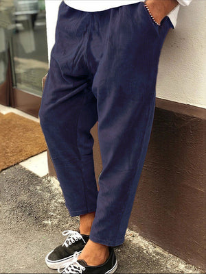 Comfy Family Noble - Corduroy Relaxed Pant Navy Blue / M