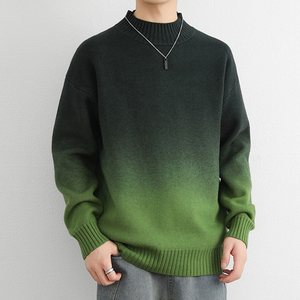 Comfy Family Ombré Knit Crewneck Green / XS