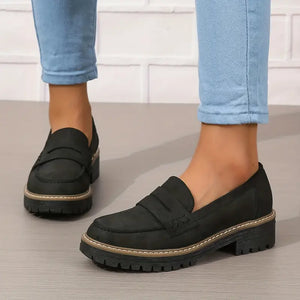 Comfy Family Palmas™ - Women Luxury Suede Loafers Black / 35