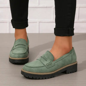 Comfy Family Palmas™ - Women Luxury Suede Loafers Green / 35