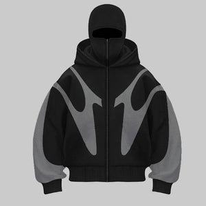 Comfy Family Phantom - Balaclava Hoodie Grå / S