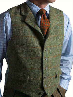 Comfy Family Preston - Check Patterns Wool Vest