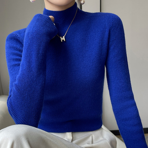 Comfy Family Rivelle - Timeless Knitted Turtleneck Royal Blue / XS