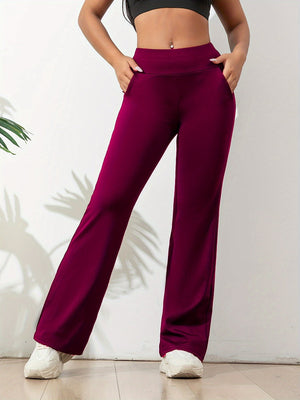 Comfy Family Sculpt & Stretch Flare Leggings Burgundy / UK 8