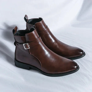 Comfy Family Sergio Genuine Leather Chelsea Boots