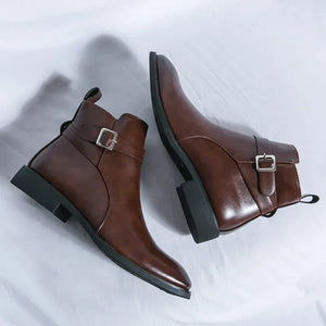 Comfy Family Sergio Genuine Leather Chelsea Boots