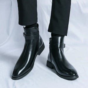 Comfy Family Sergio Genuine Leather Chelsea Boots