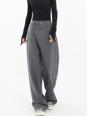 Comfy Family Sophia - Modern Wide-Leg Pants Grey / S