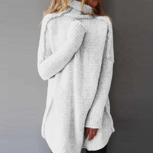 Comfy Family Stella - Oversized Turtleneck Sweater White / S