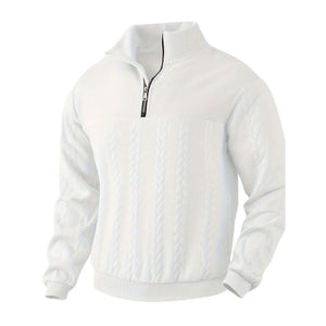 Comfy Family Vincenzo - The Quarter Zip Vintage Sweater White / S