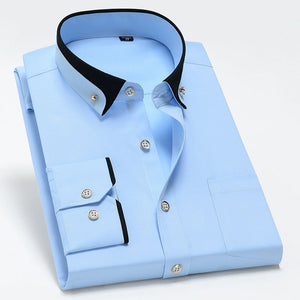 Comfy Family Wellington - The Refined Contrast Collar Shirt Light Blue / S