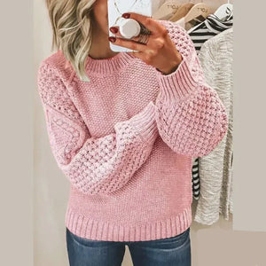 Comfy Family Willow - Solid Knitted Sweater Pink / S