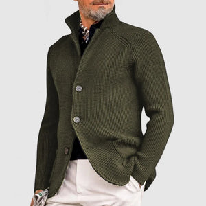 Comfy Family Windsor - Elegant Men's Cardigan Olive Green / S