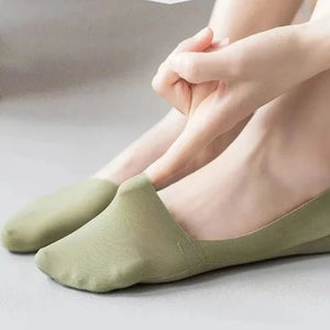 Comfy Family Women No Show Socks (Pack of 3 Pairs) Green